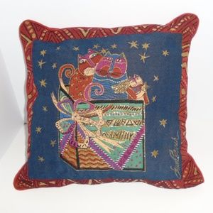 Laurel Burch Christmas Throw Pillow - NWOT